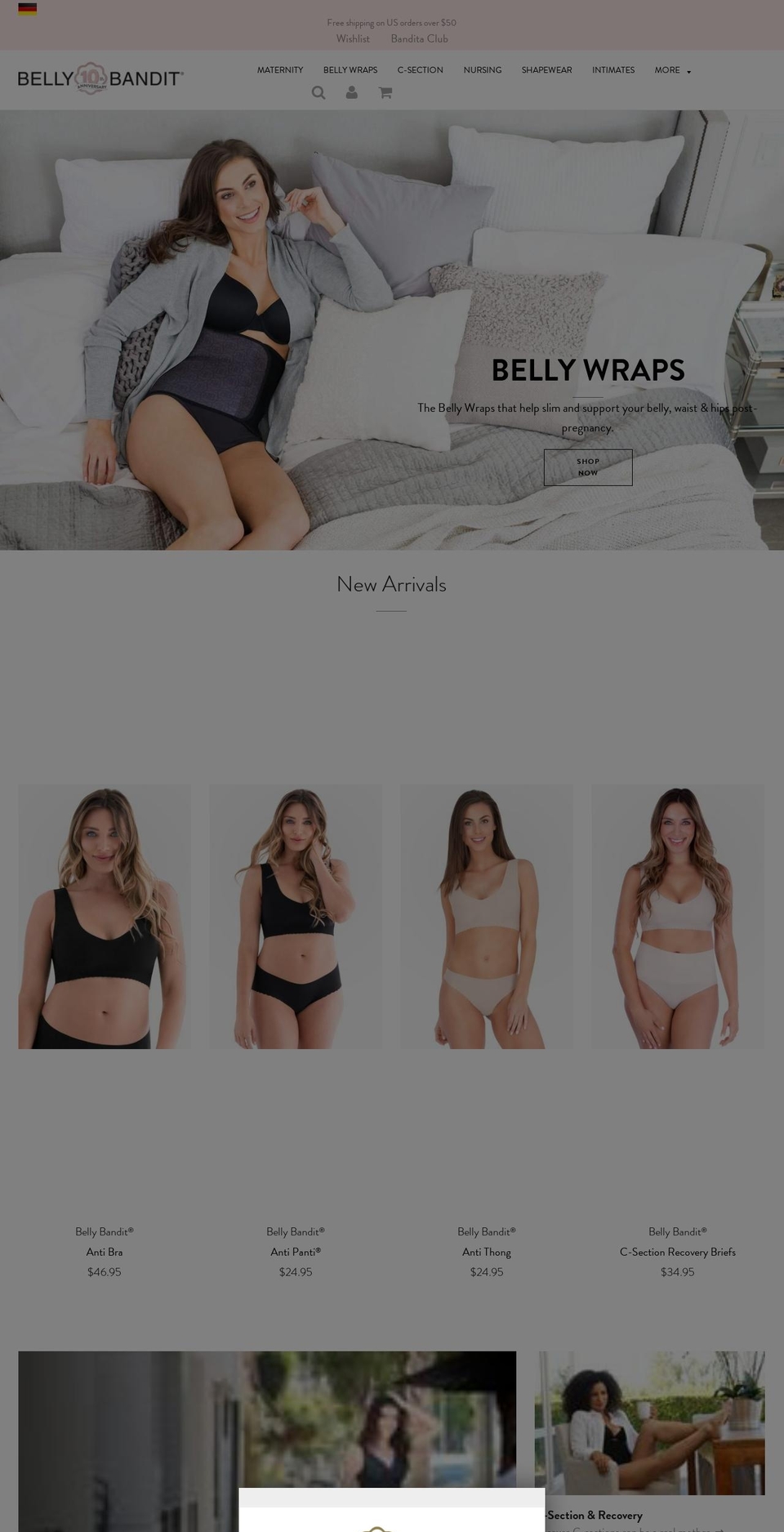 Copy of Flow Shopify theme site example bellybandit.com