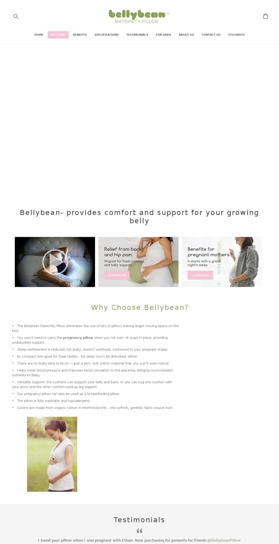 bellybean.com.au shopify website screenshot