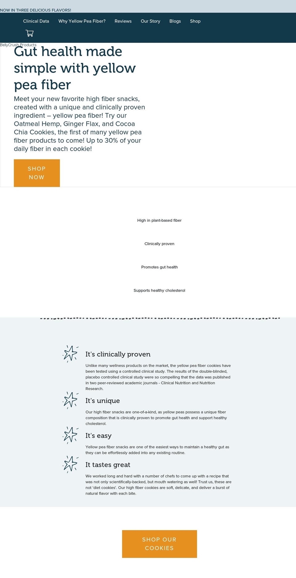 April  - new messaging Tomi Shopify theme site example bellycrush.com