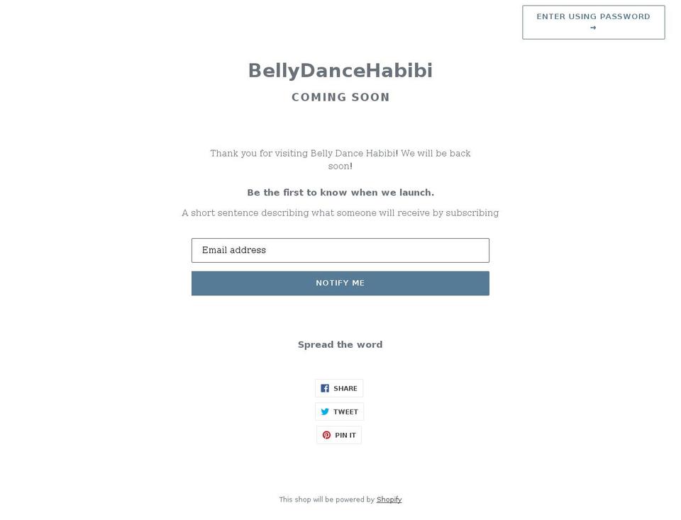 bellydancehabibi.com shopify website screenshot