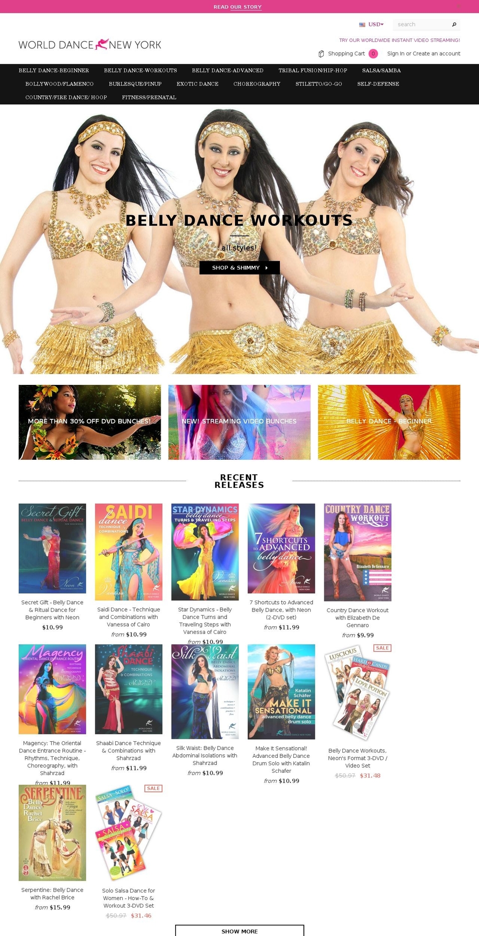 New WDNY! Shopify theme site example bellydancemanhattan.com