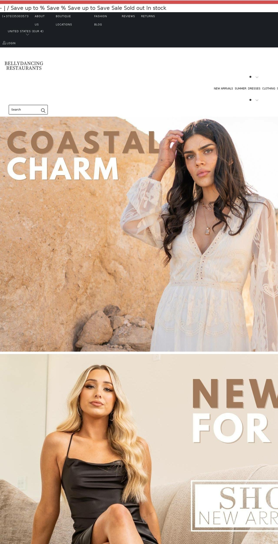 bellydancingrestaurants.com shopify website screenshot