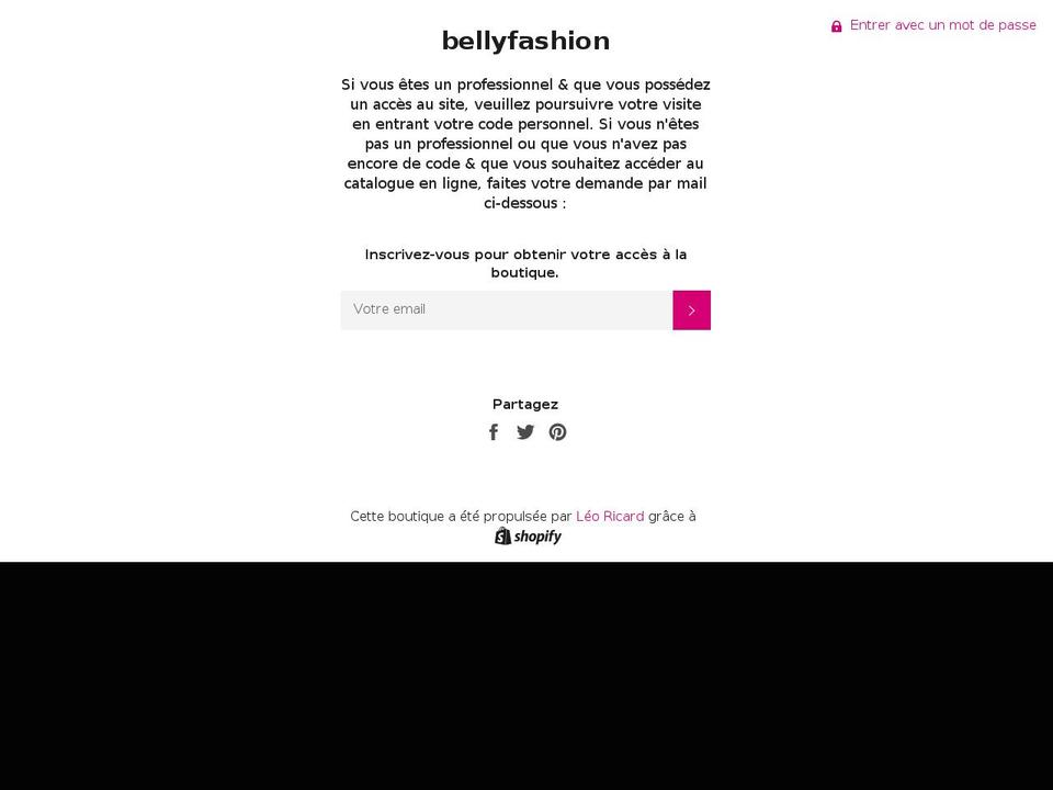 bellyfashion.fr shopify website screenshot