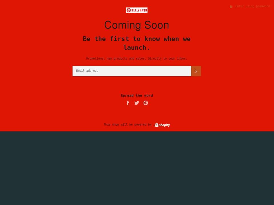 bellyrash.com shopify website screenshot