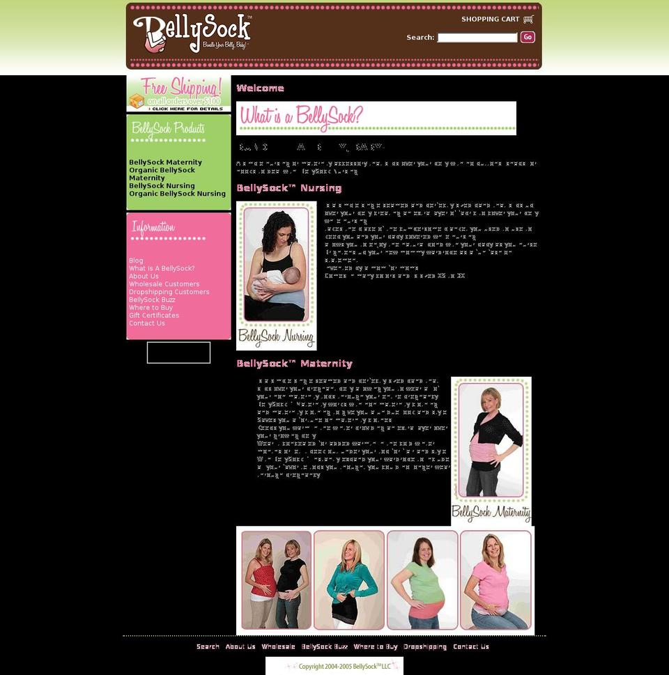 bellysock.com — Shopify storefront screenshot