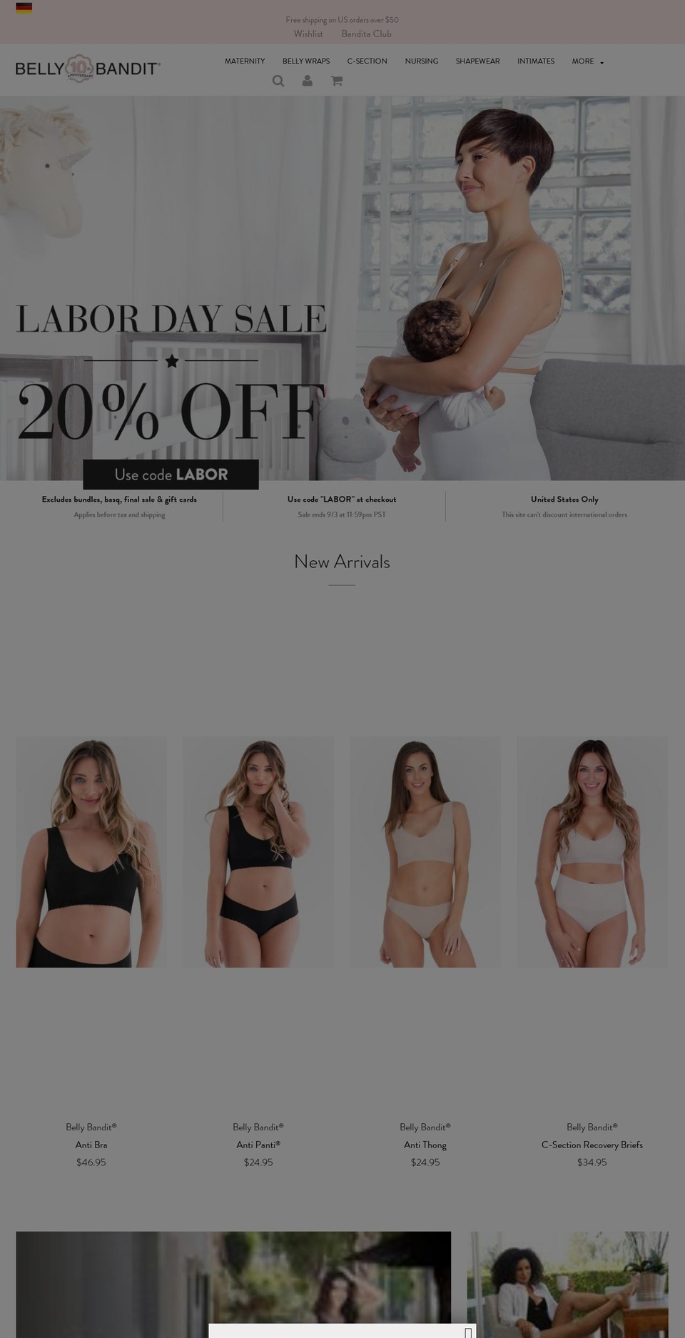 Copy of Flow Shopify theme site example bellyunderwrapz.net