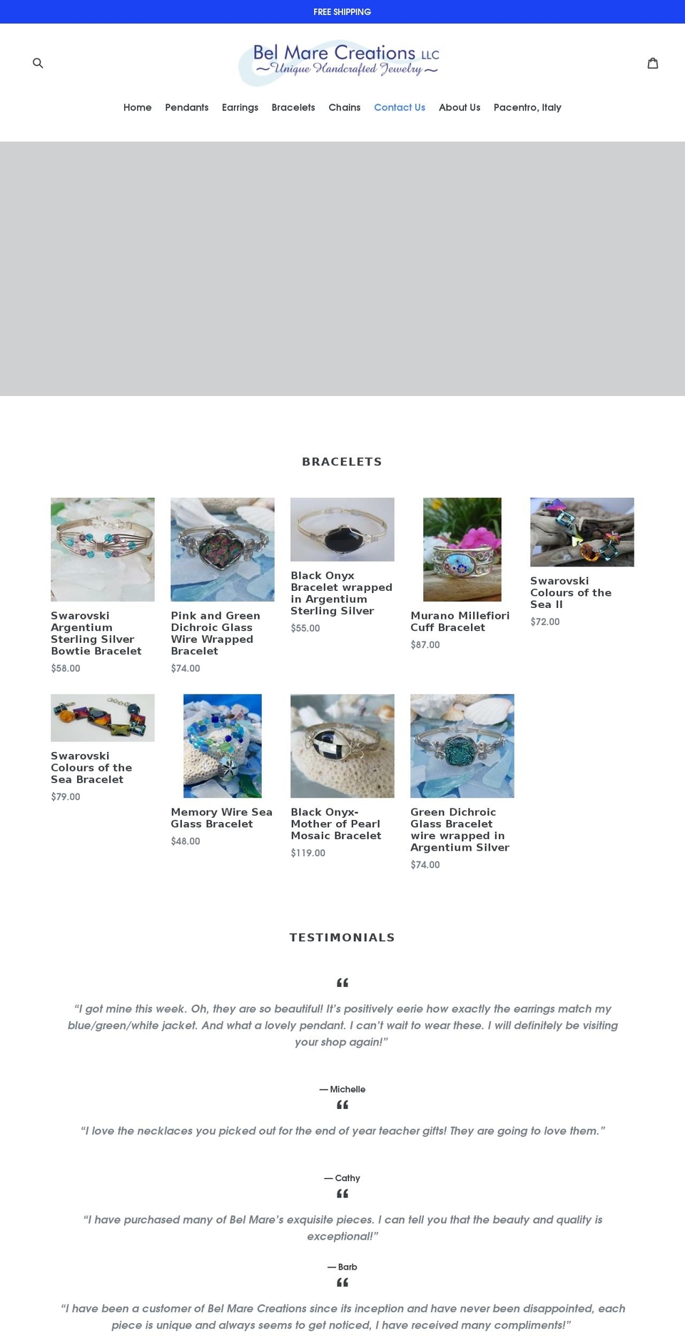 belmare-creations.com — Shopify storefront screenshot