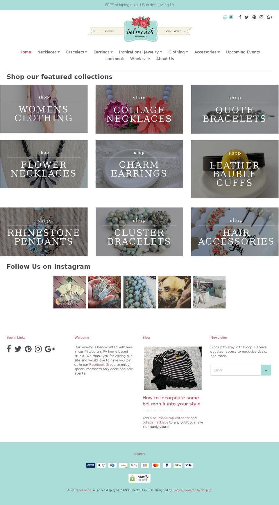 belmonili.com shopify website screenshot