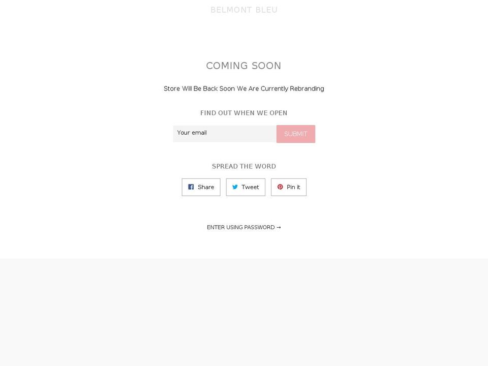 belmontbleu.com — Shopify storefront screenshot