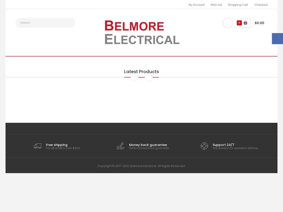 belmore.net.au shopify website screenshot