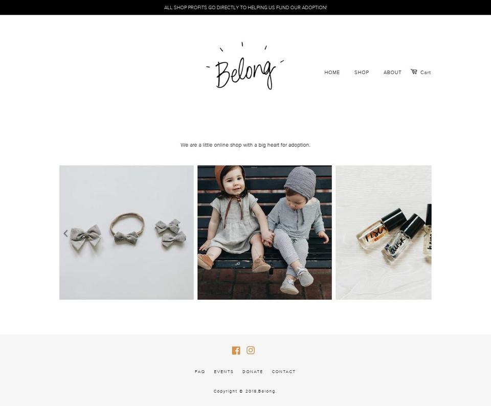 belongshop.com — Shopify storefront screenshot
