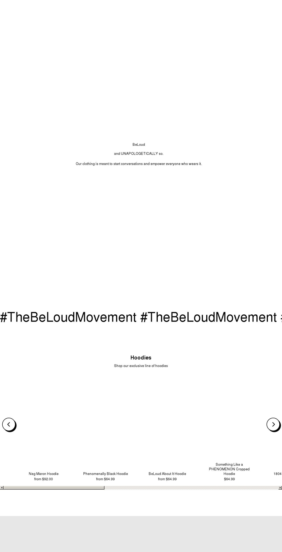 beloudclothing.com shopify website screenshot