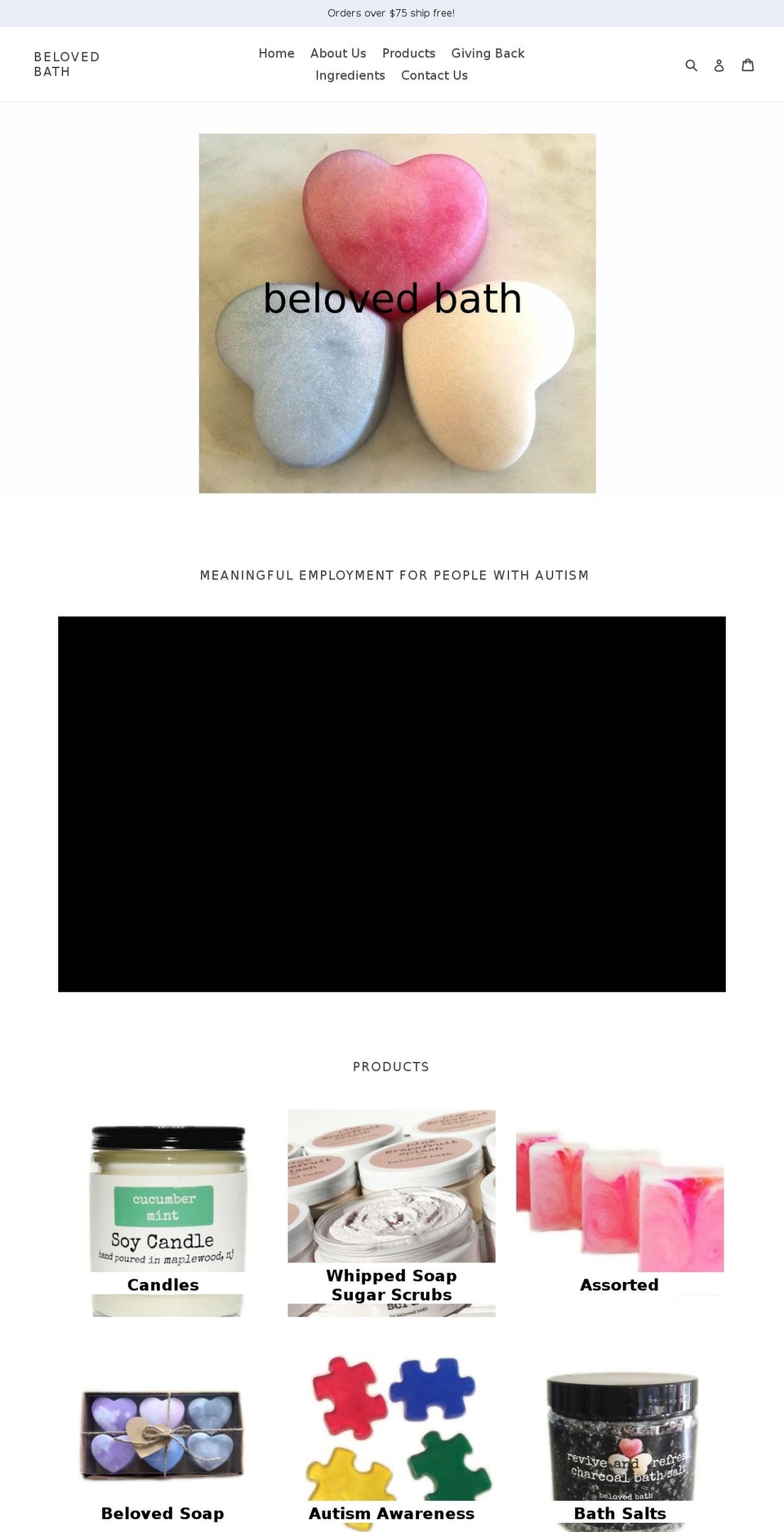 belovedbath.com shopify website screenshot