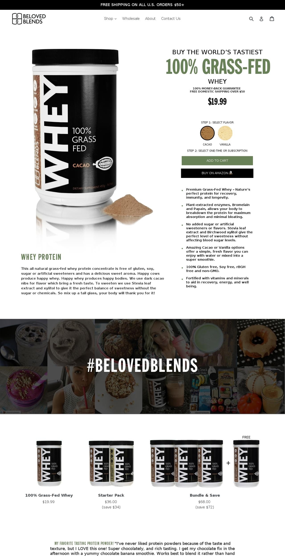 belovedblends.com shopify website screenshot