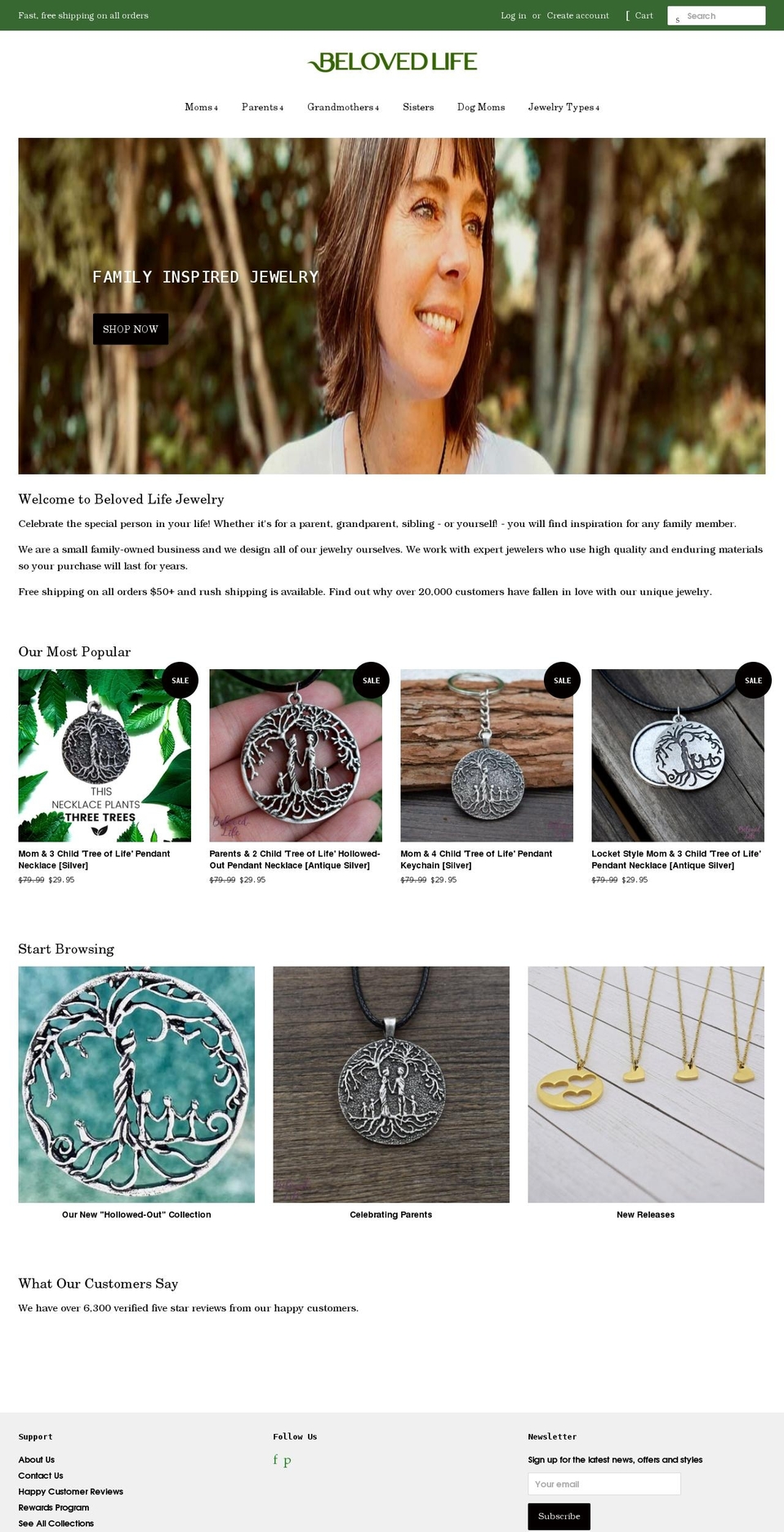 belovedlifejewelry.com shopify website screenshot