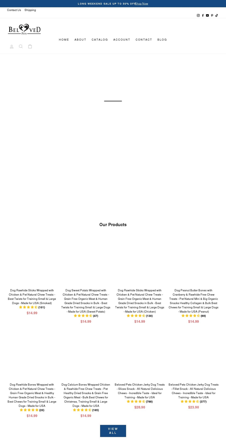 belovedpets.com shopify website screenshot