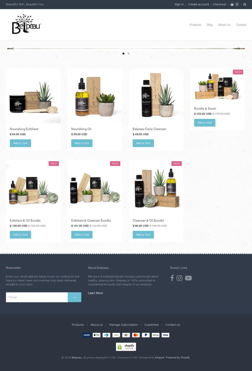 belpeu.com — Shopify storefront screenshot