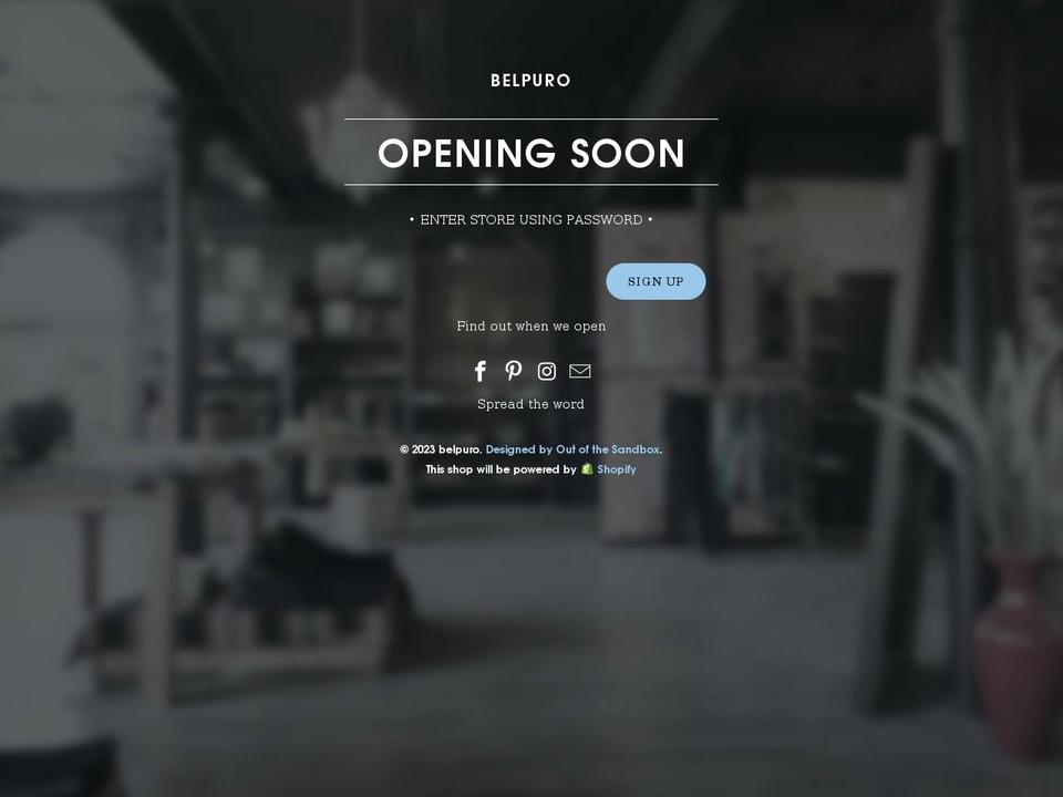 Puro Shopify theme site example belpuro.com