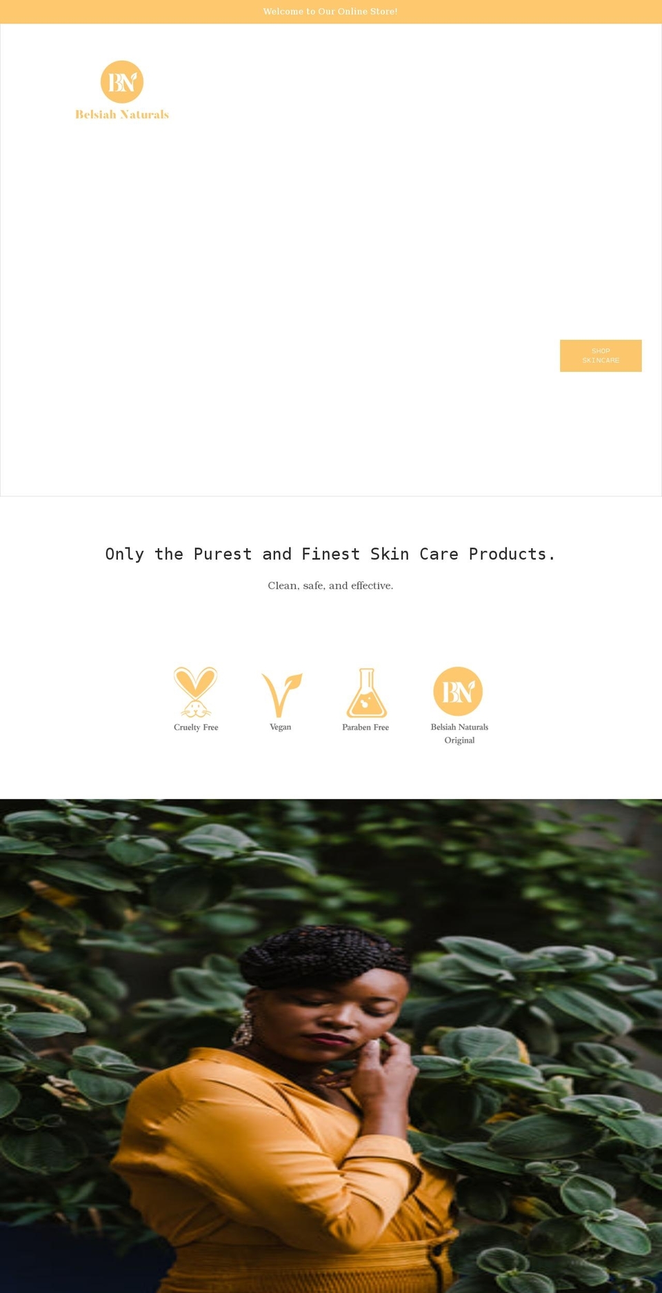 belsiahnaturals.com shopify website screenshot