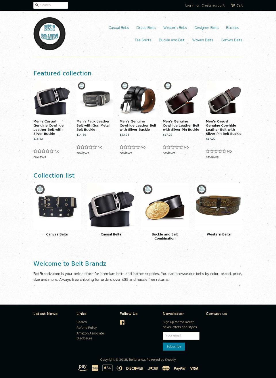 beltbrandz.com — Shopify storefront screenshot
