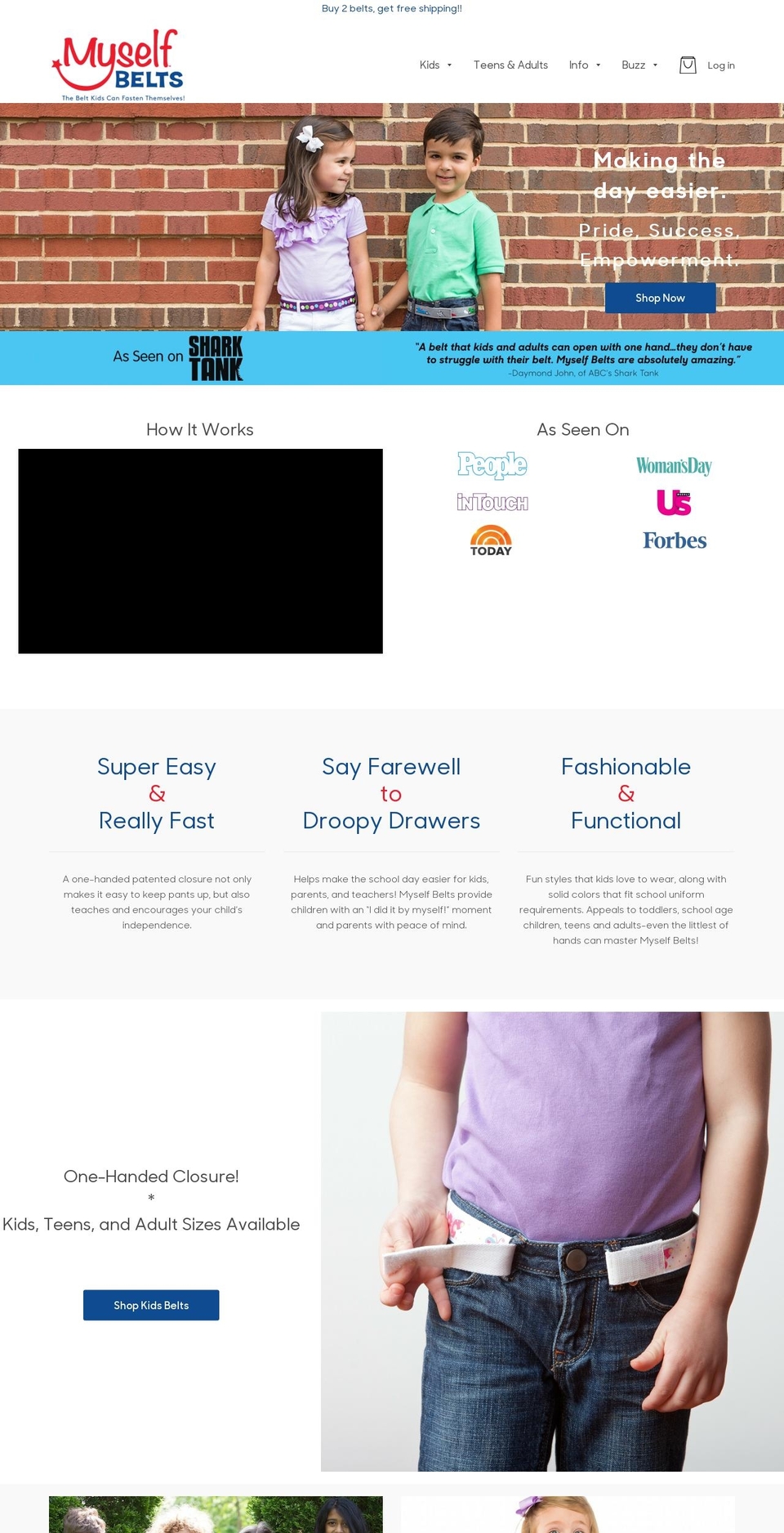 beltmyself.com shopify website screenshot