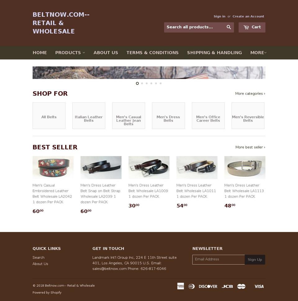 beltnow.com shopify website screenshot