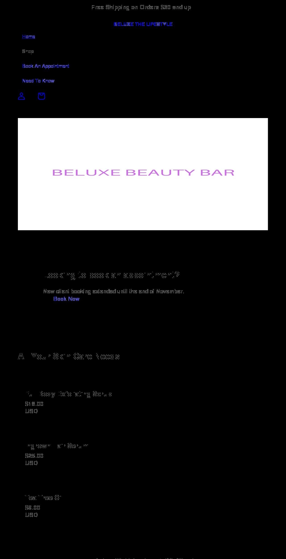 beluxethelifestyle.com shopify website screenshot