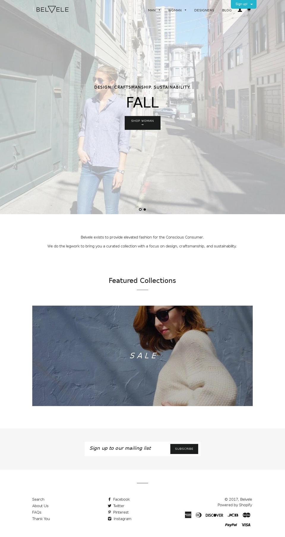 belvele.com shopify website screenshot