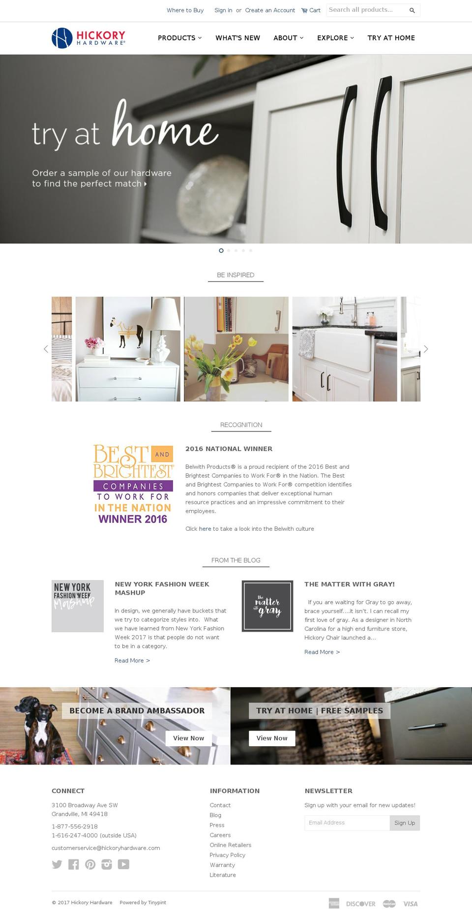 Hickory Hardware Dec-7-2016 Pointer Cr... Shopify theme site example belwith-keeler.tv