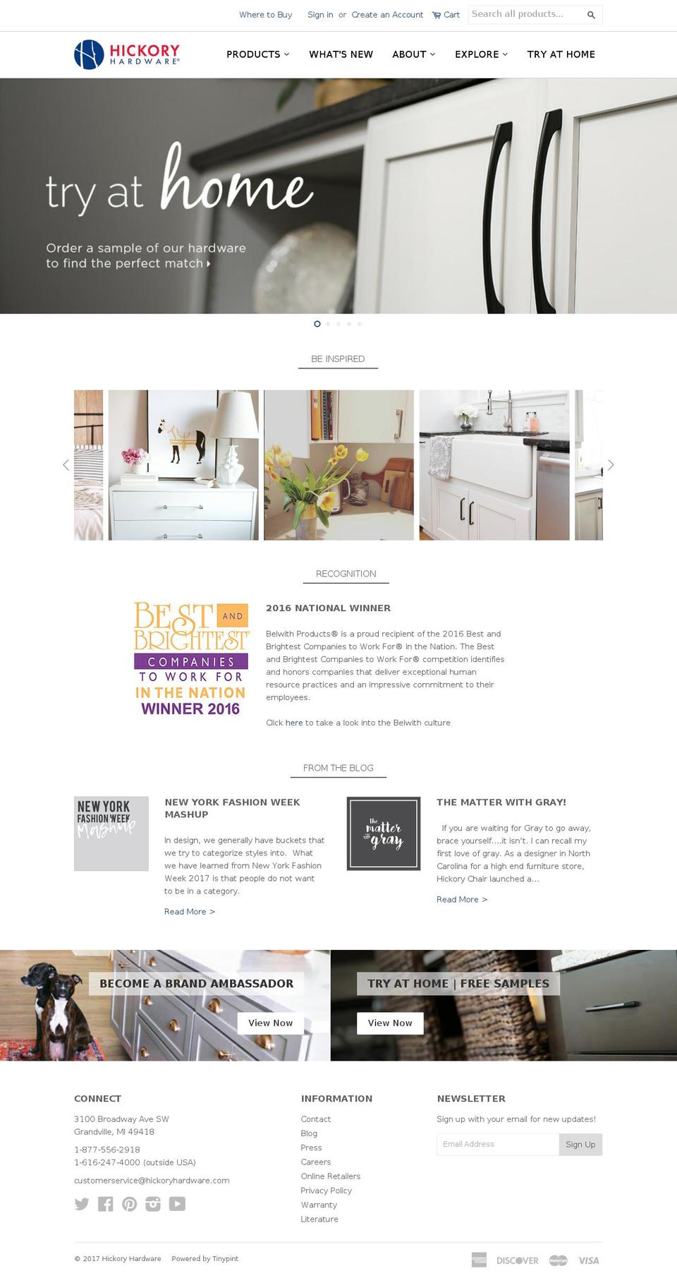 Hickory Hardware Dec-7-2016 Pointer Cr... Shopify theme site example belwithhardware.tv