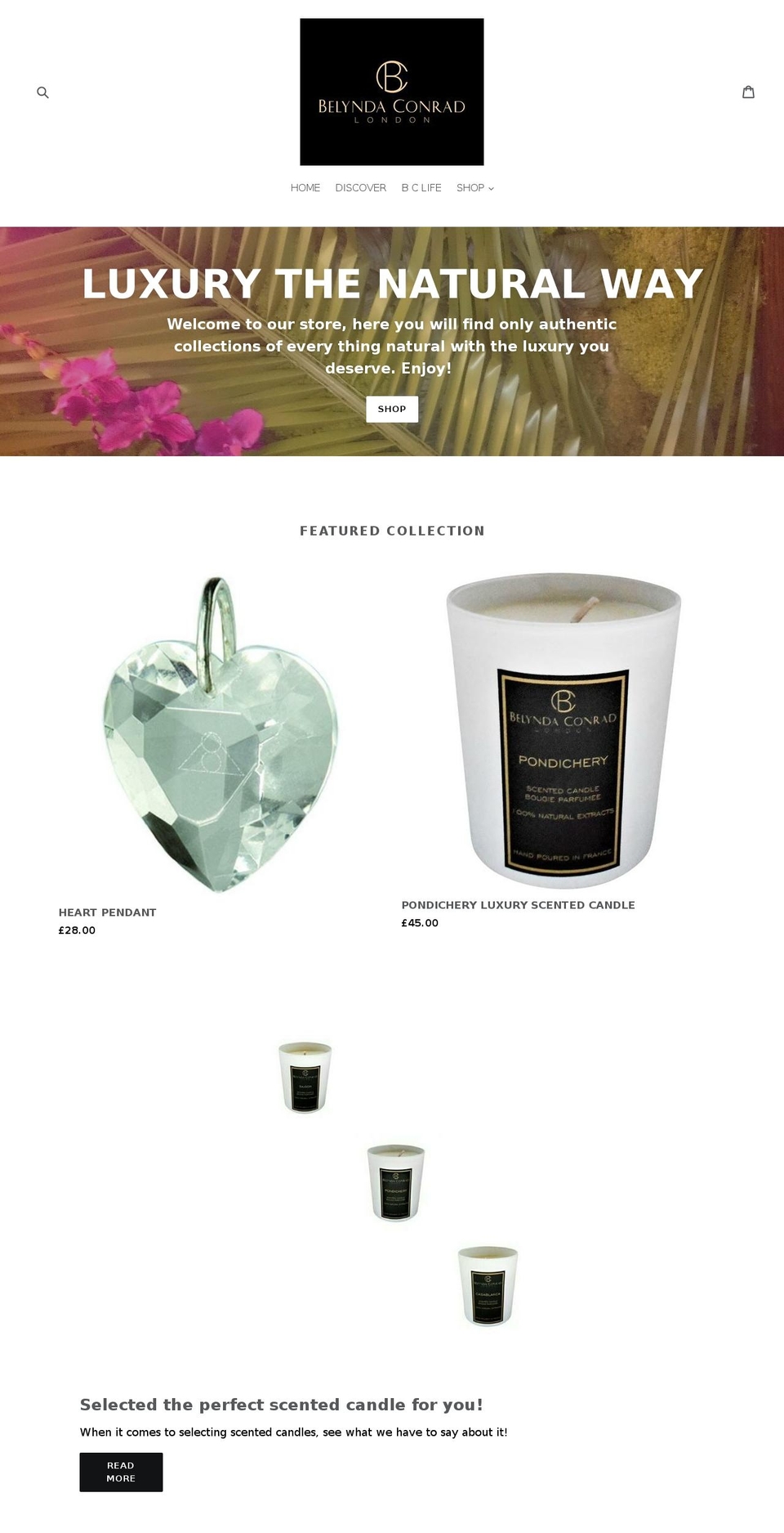 belyndaconrad.com — Shopify storefront screenshot