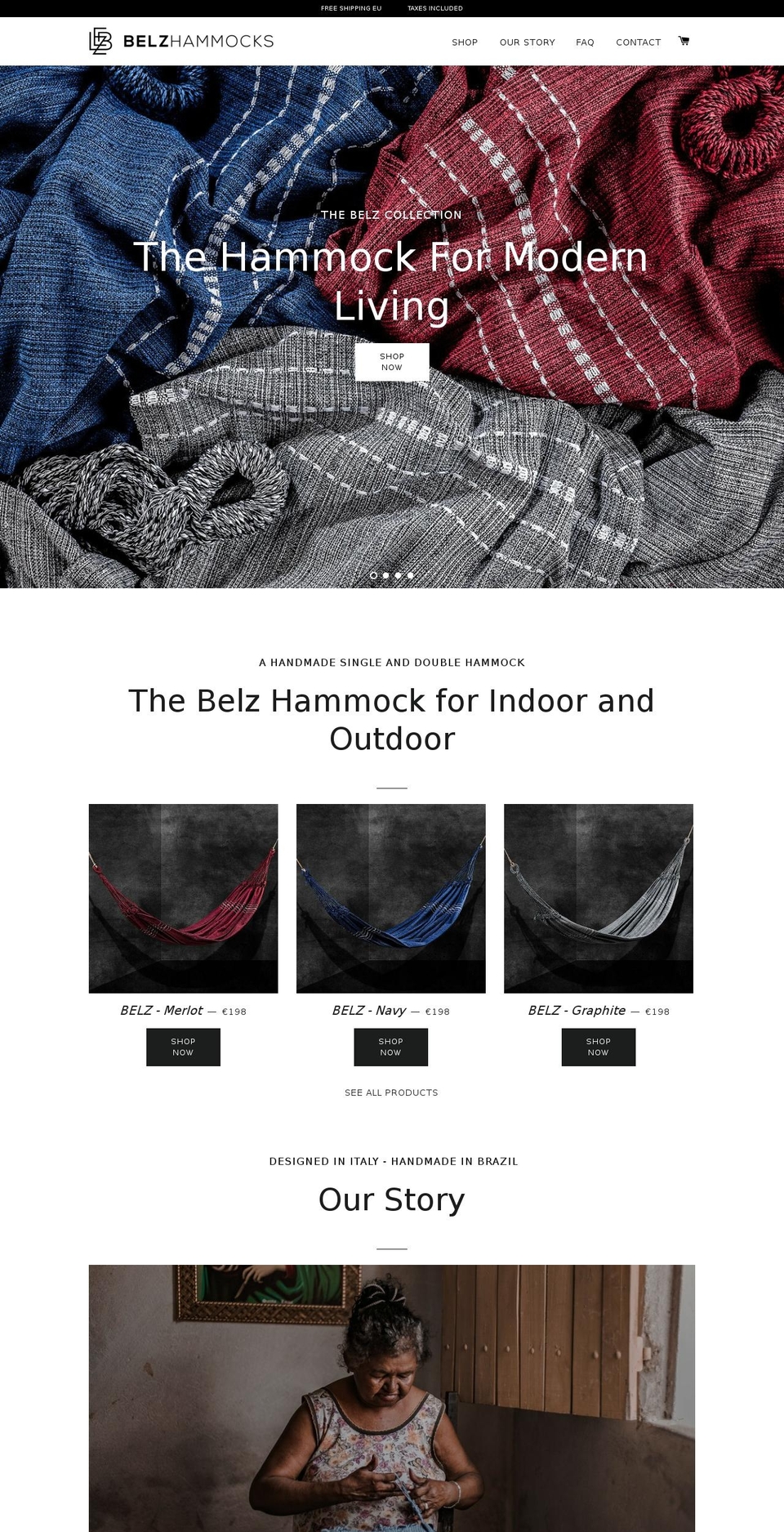 belzhammocks.com — Shopify storefront screenshot