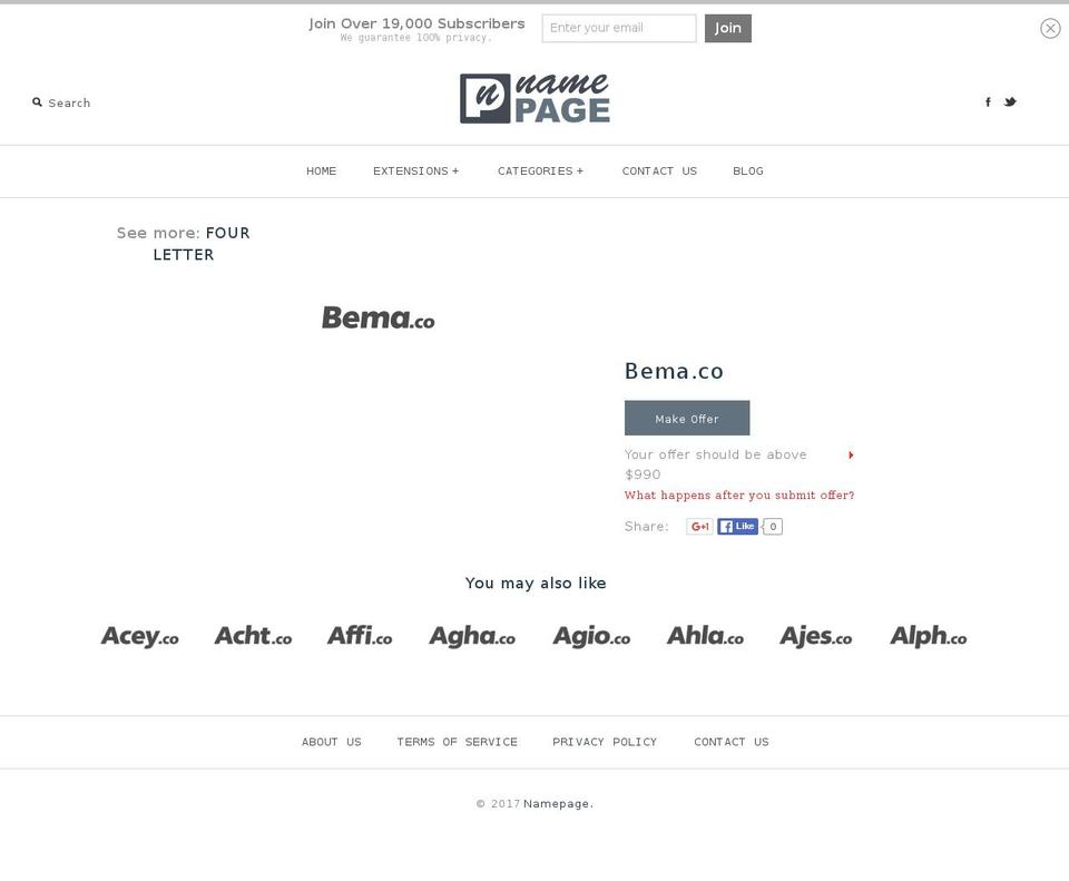 bema.co shopify website screenshot