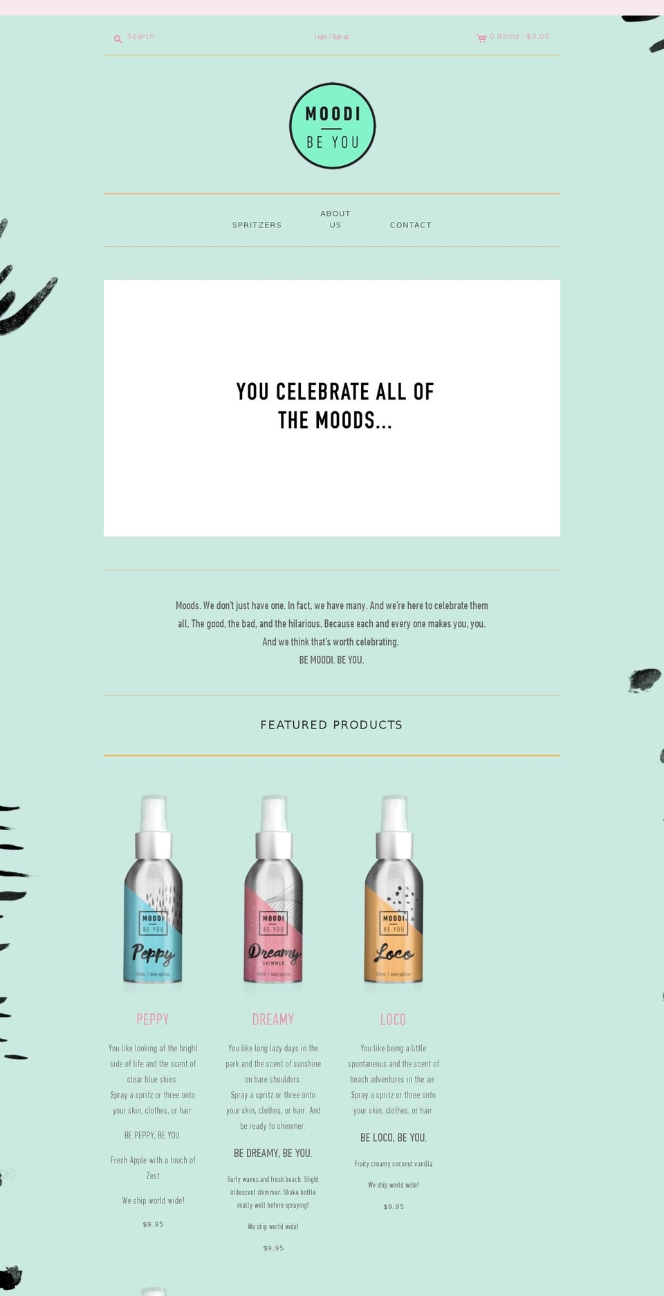 bemoodi.com shopify website screenshot