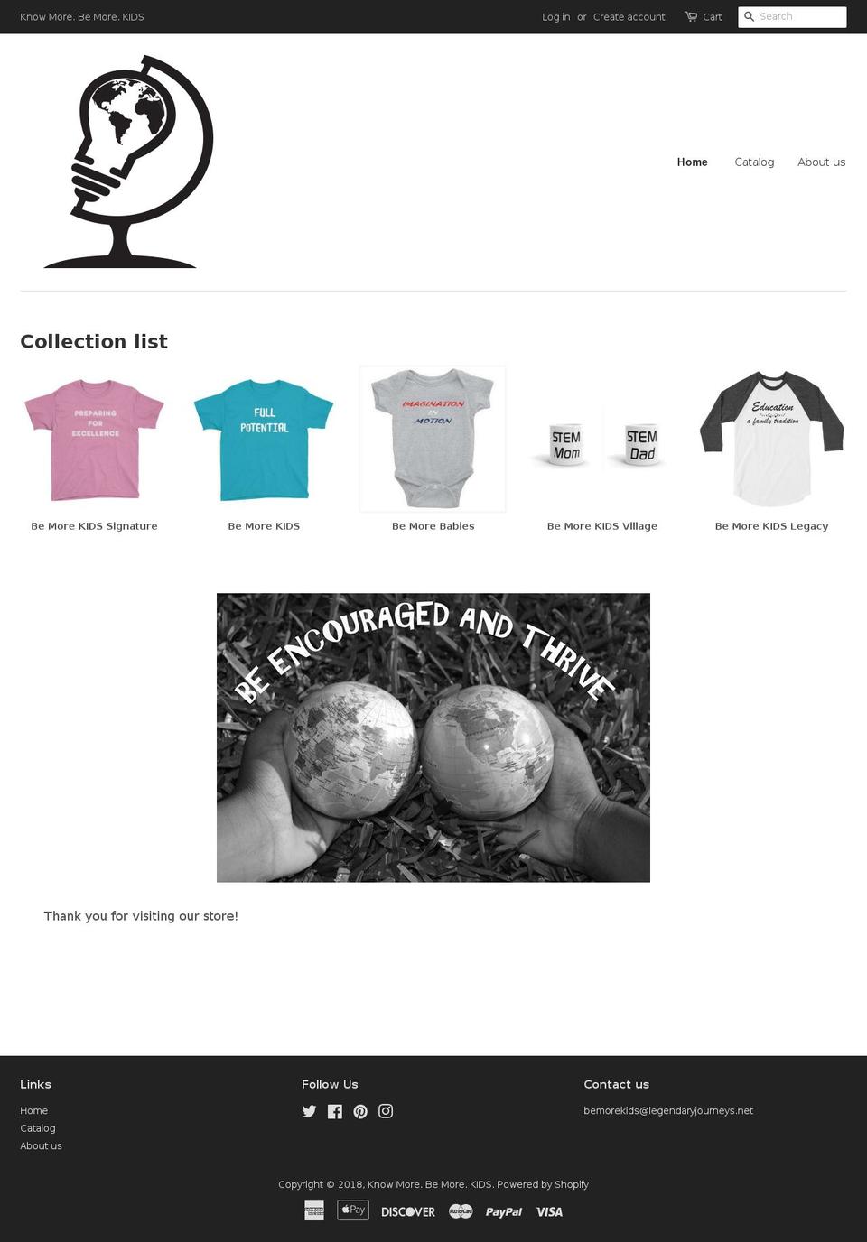 bemorekids.com — Shopify storefront screenshot