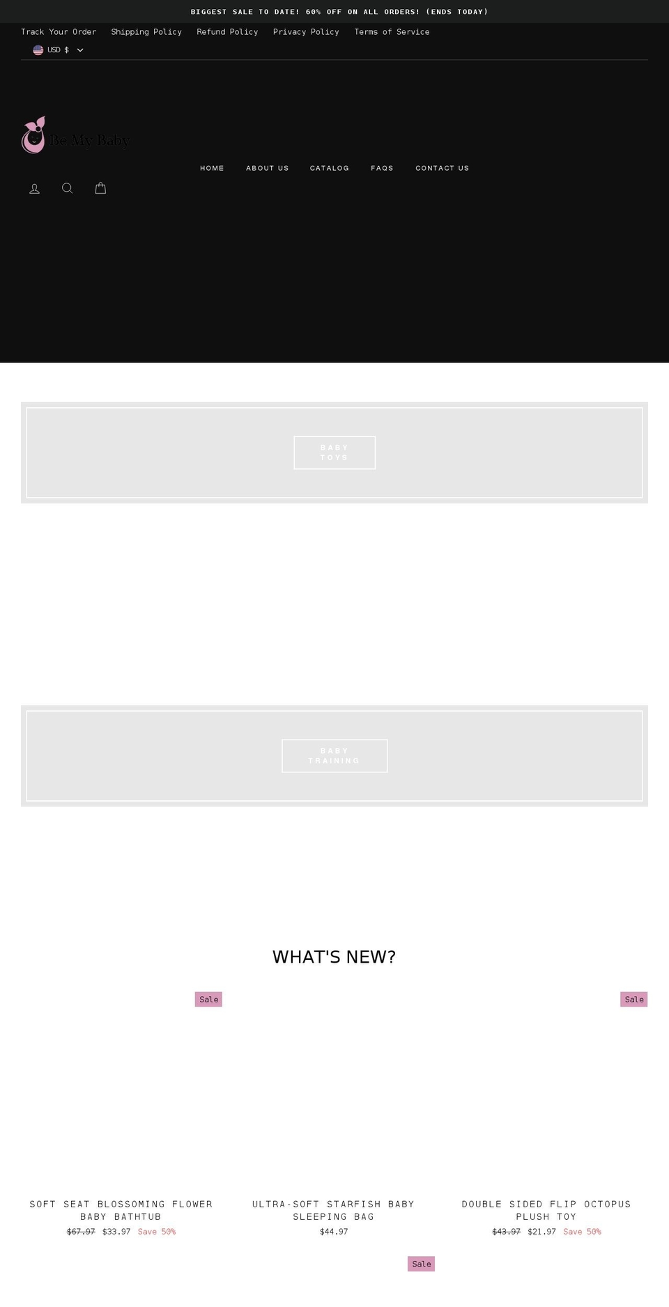 bemybabyshop.com shopify website screenshot