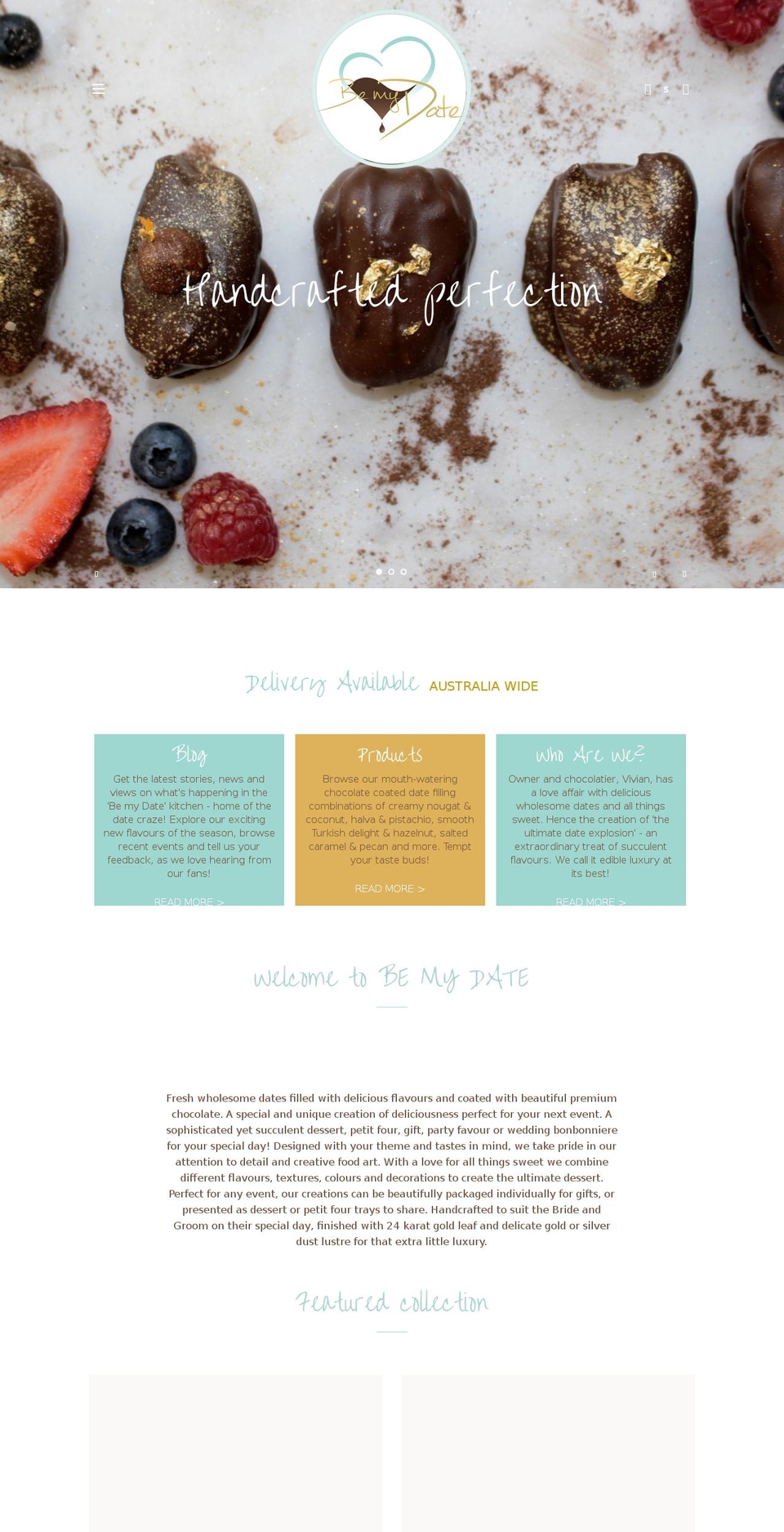 bemydate.com.au shopify website screenshot