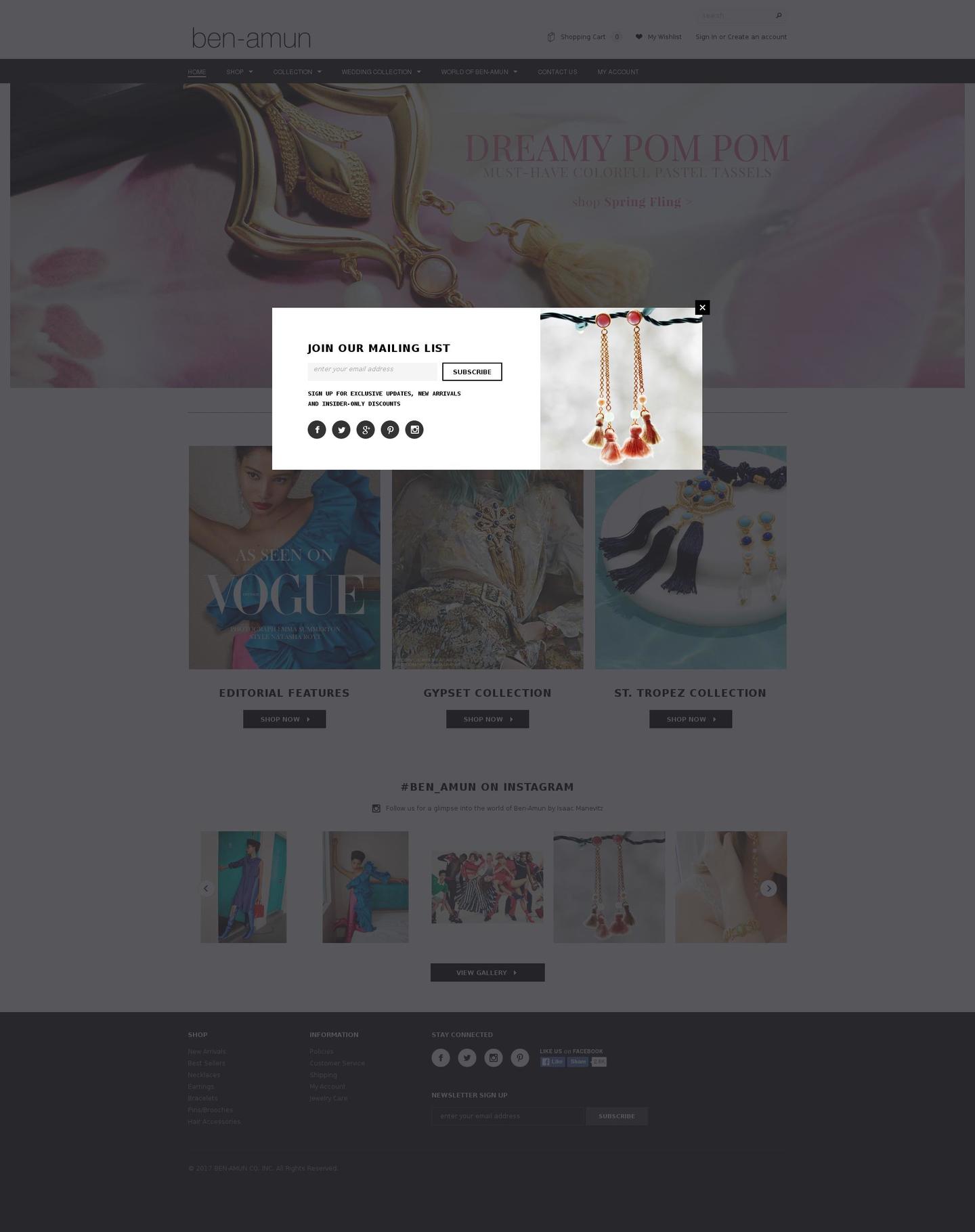 ben-amun.com shopify website screenshot