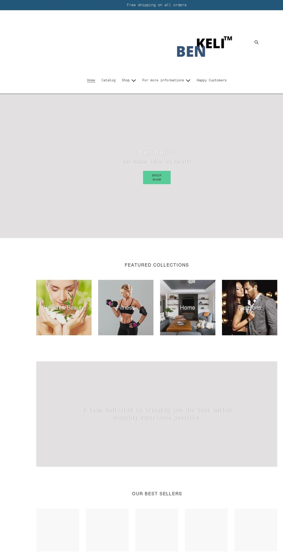 ben-keli.com shopify website screenshot