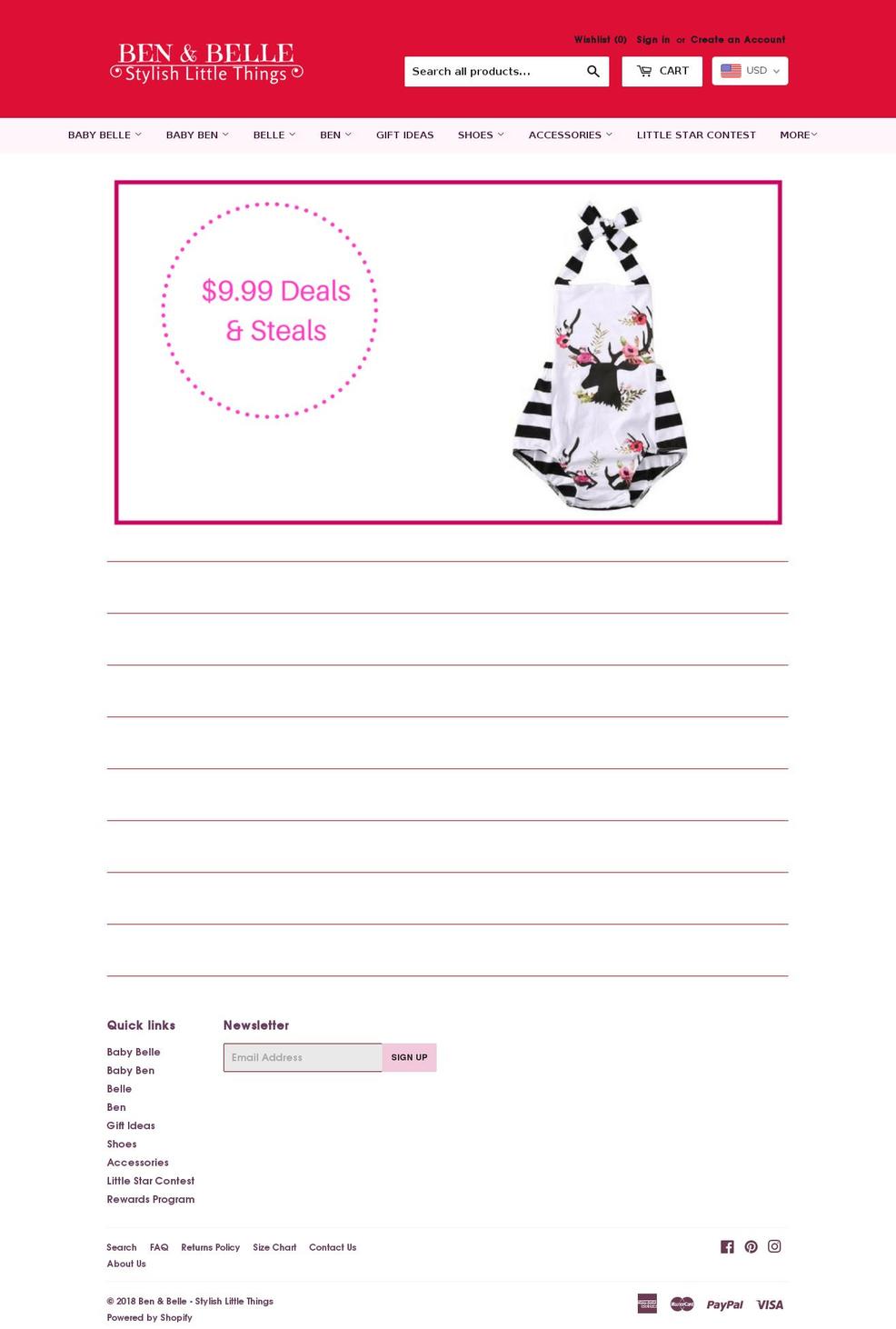 benandbelle.com — Shopify storefront screenshot