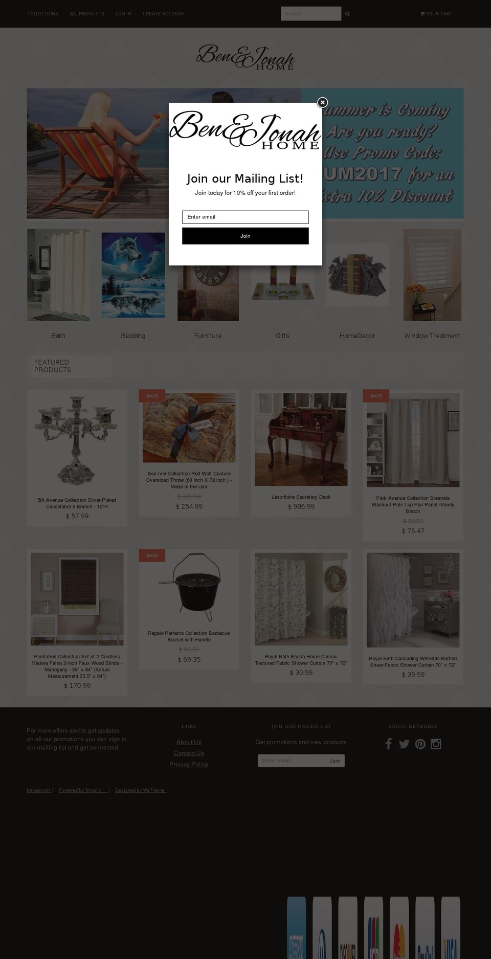 benandjonah.com shopify website screenshot