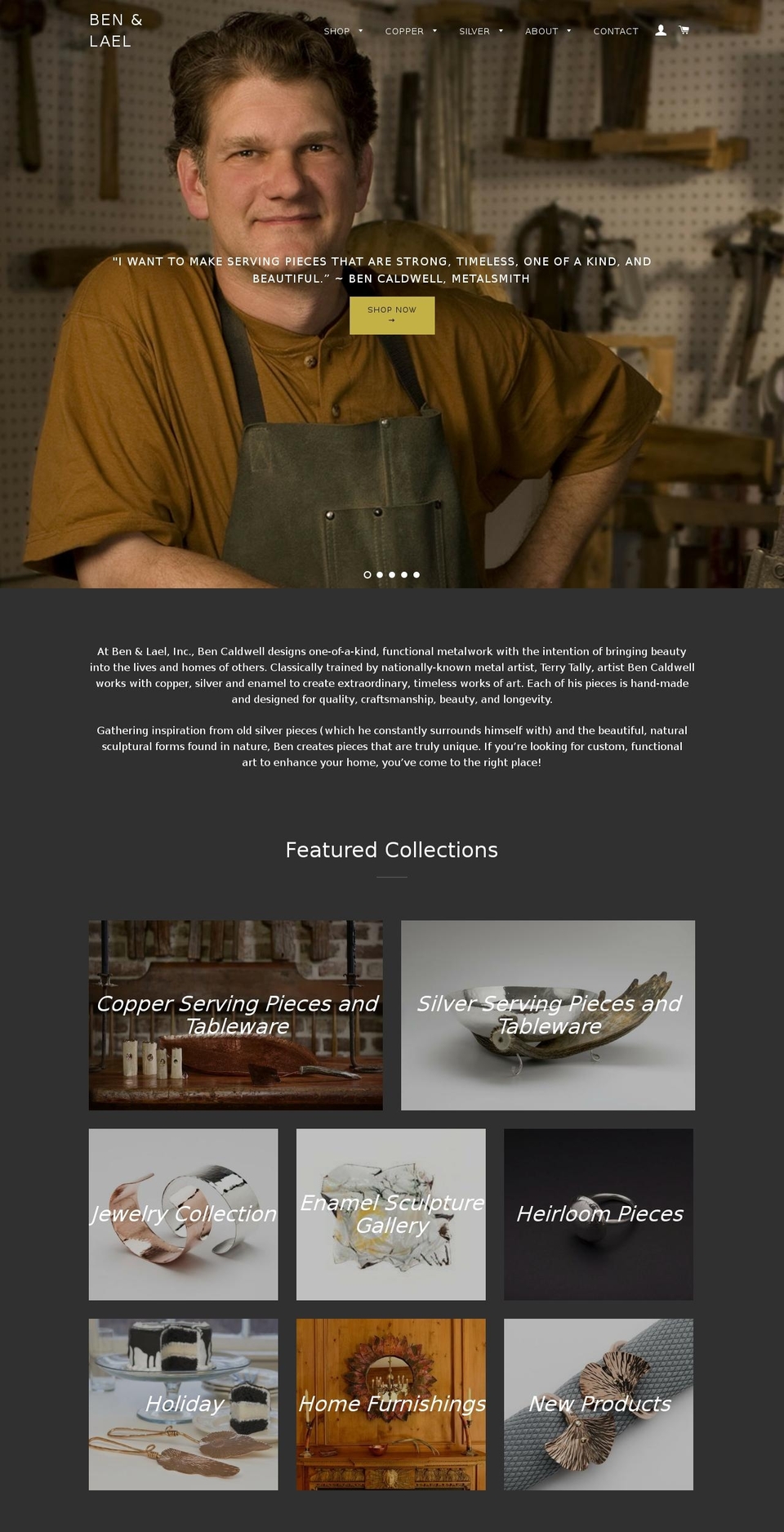 benandlael.com shopify website screenshot