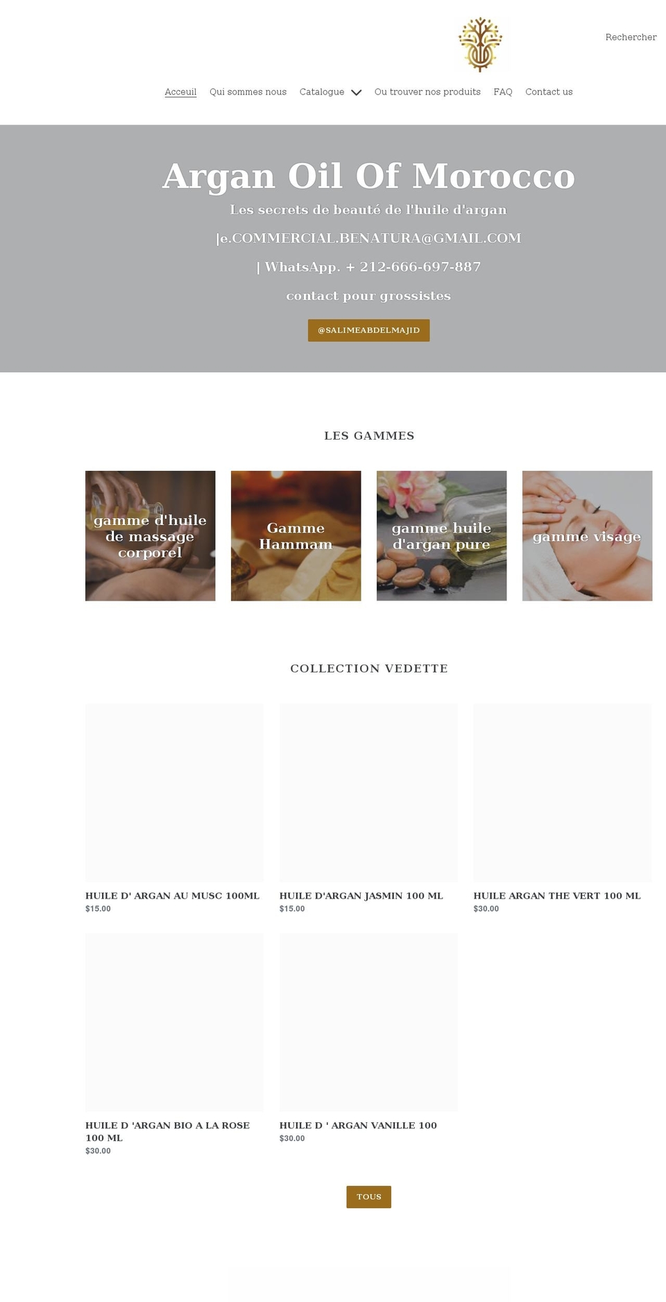 benatura.shop shopify website screenshot