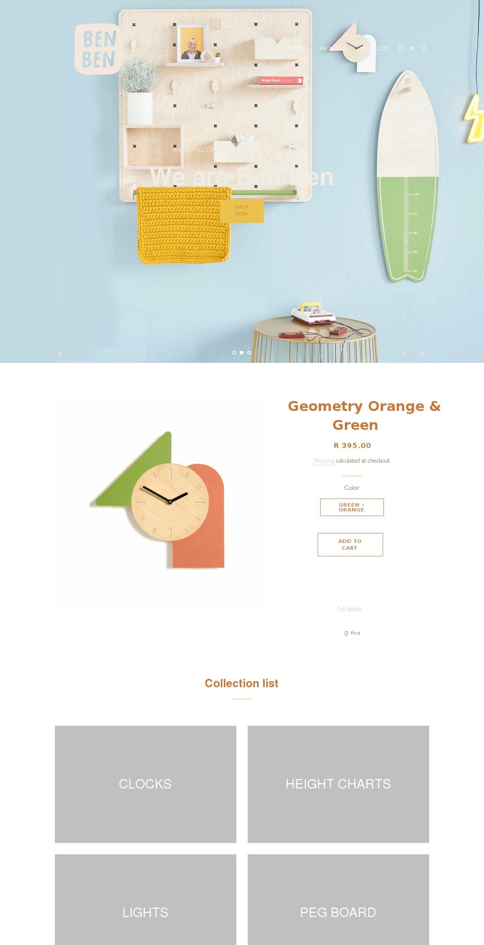 benbenstudio.com shopify website screenshot