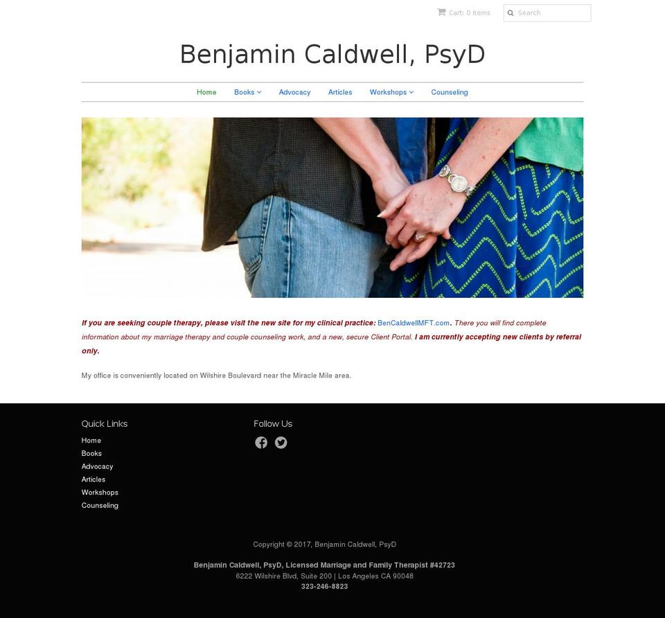 bencaldwell.com shopify website screenshot
