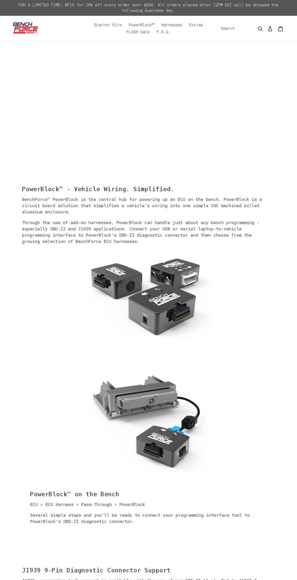 bench-force.com shopify website screenshot