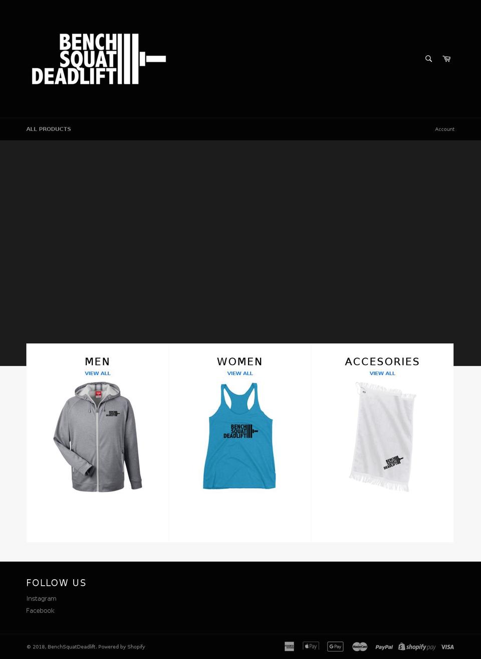 benchsquatdeadlift.com shopify website screenshot