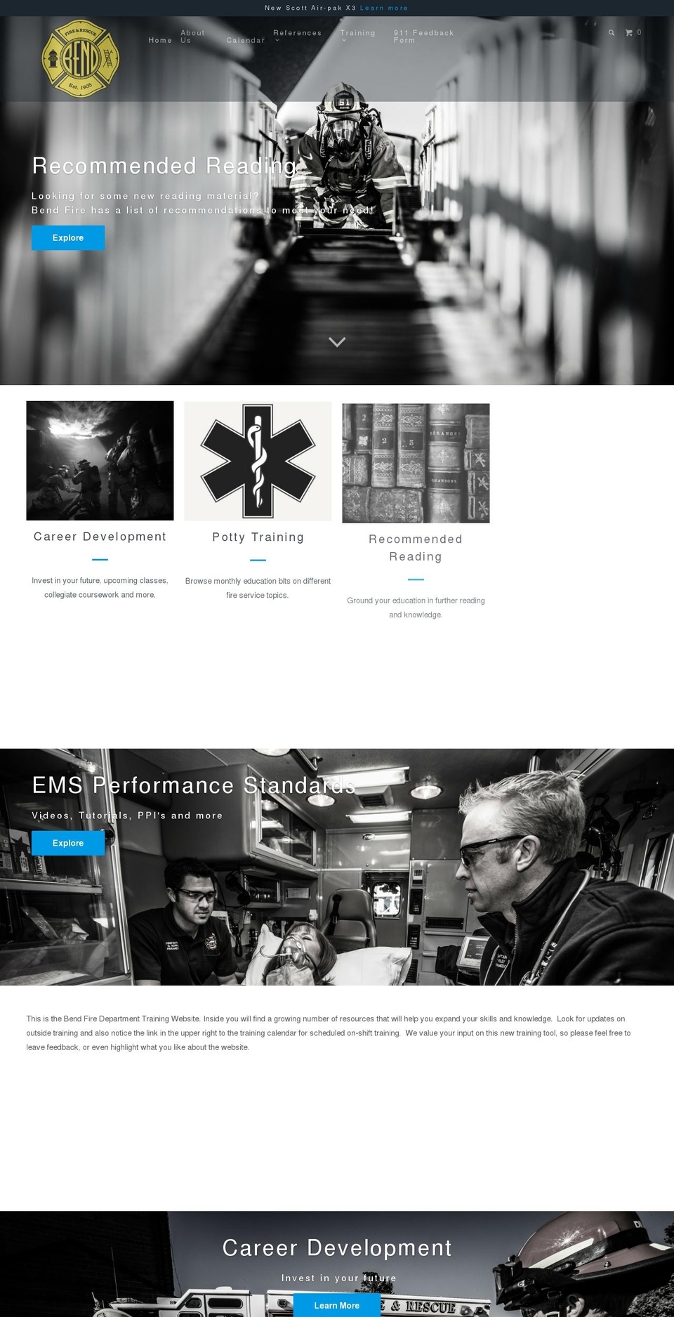 bendfiretraining.com shopify website screenshot