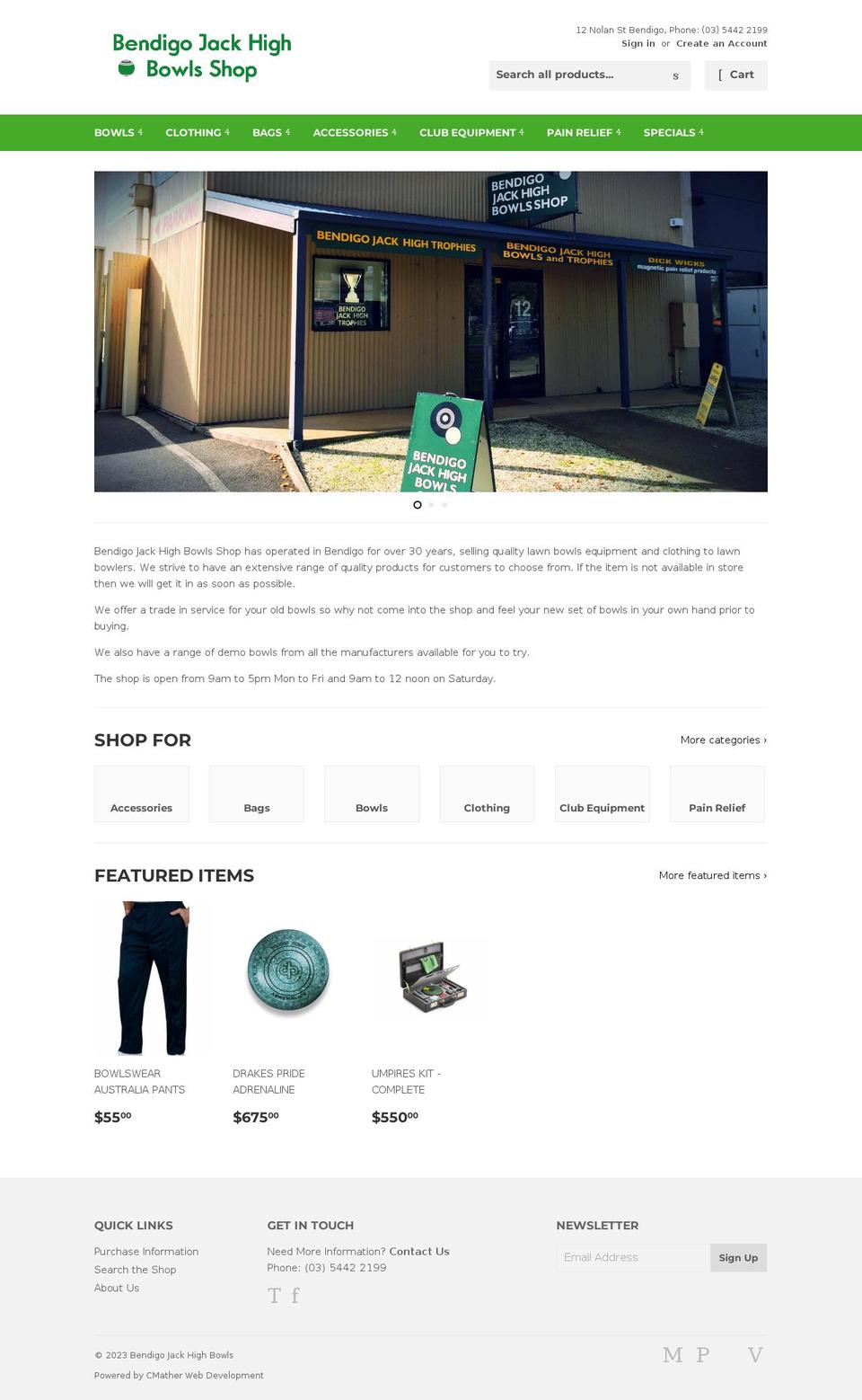 bendigobowlsshop.com.au shopify website screenshot