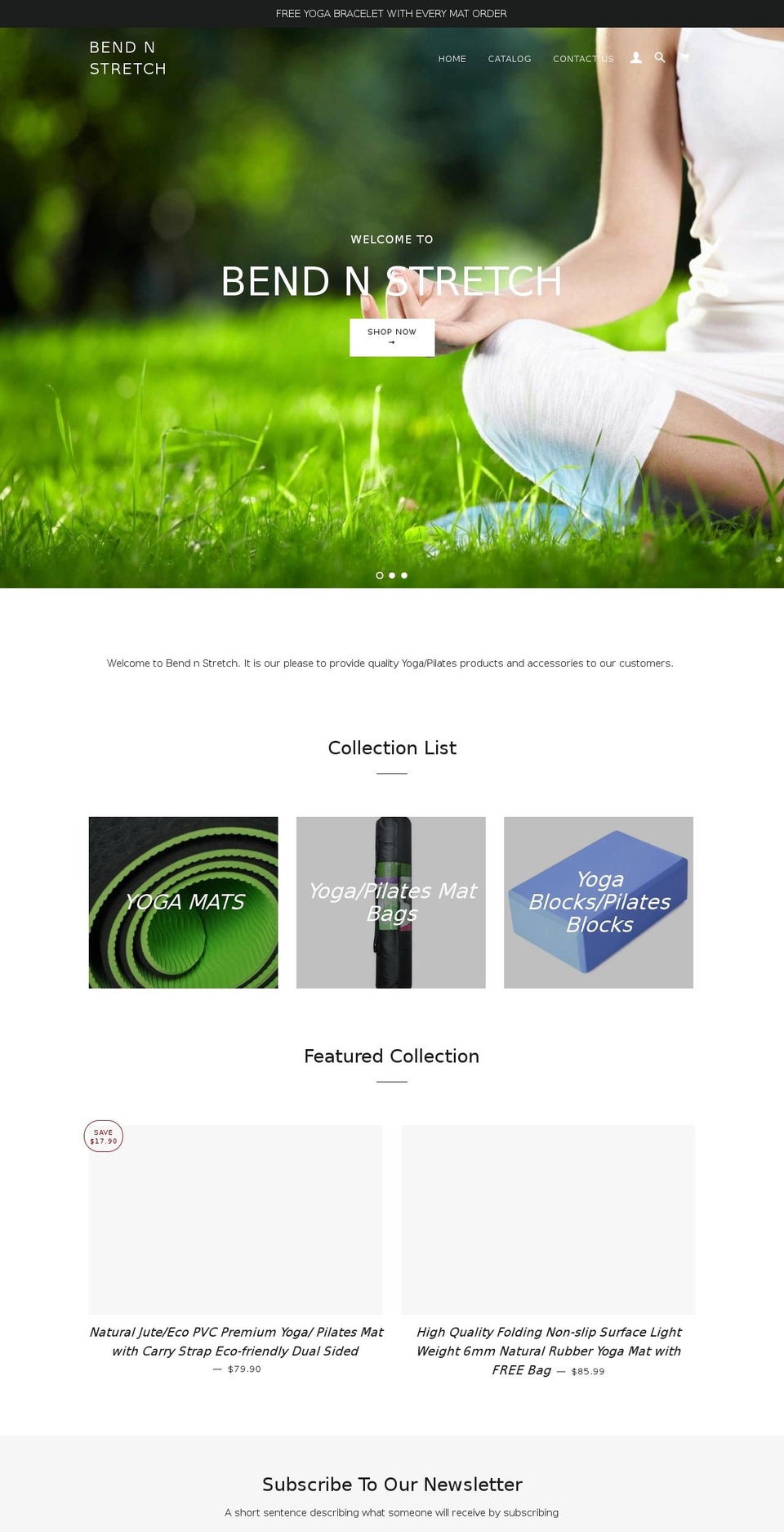 bendnstretch.com — Shopify storefront screenshot